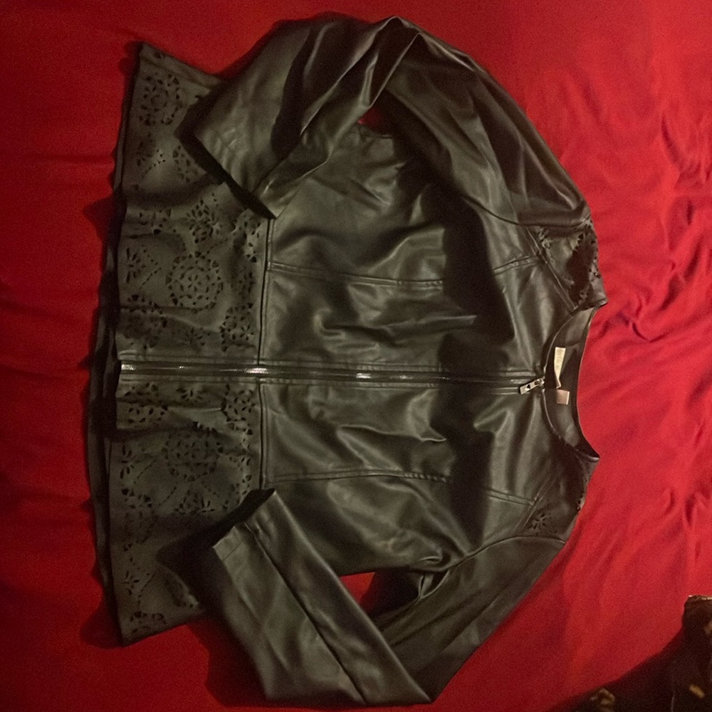 Black leather jacket